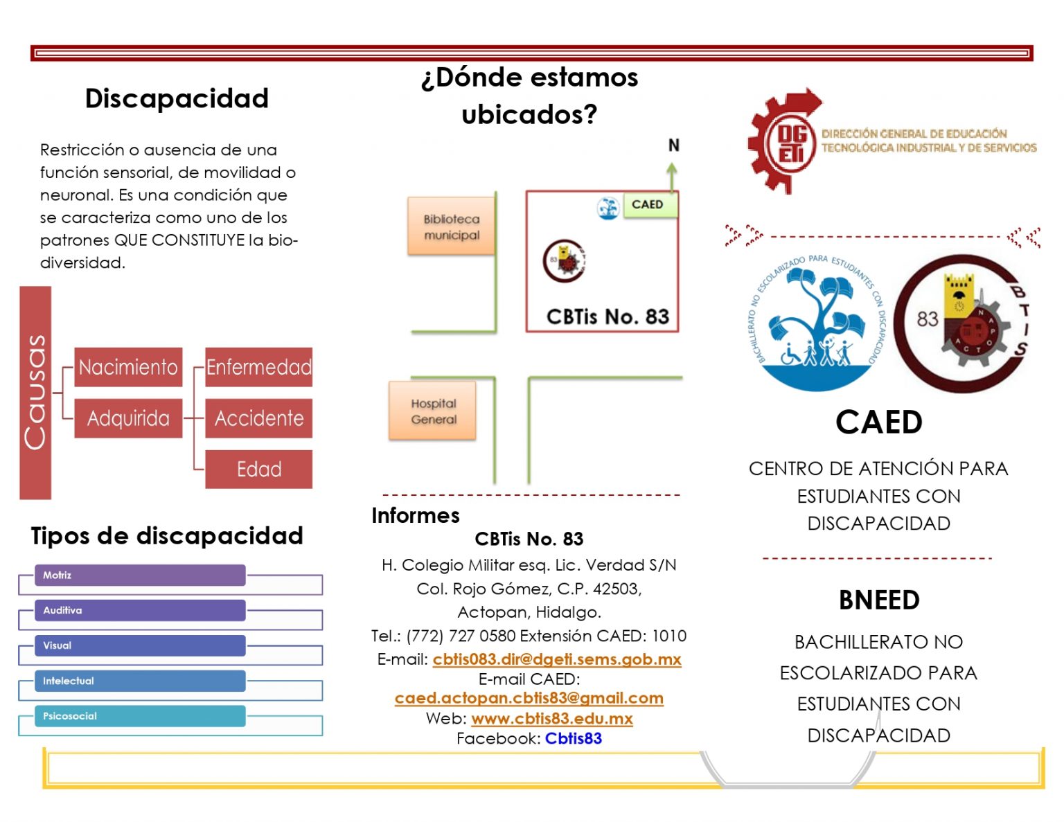 Centro De Atención A Alumnos Con Discapacidad – CBTIS 83